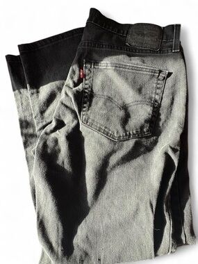 Levi's Men's Washed Black Straight Jeans